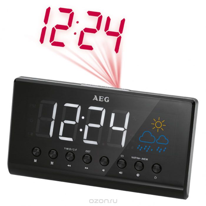 AEG MRC 4141 P, Black радиочасы
