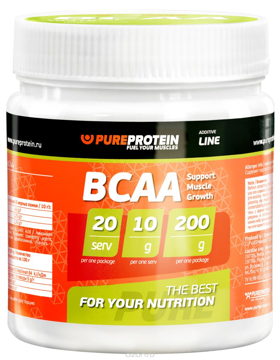 BCAA PureProtein "Additive Line", лимон, 200 г