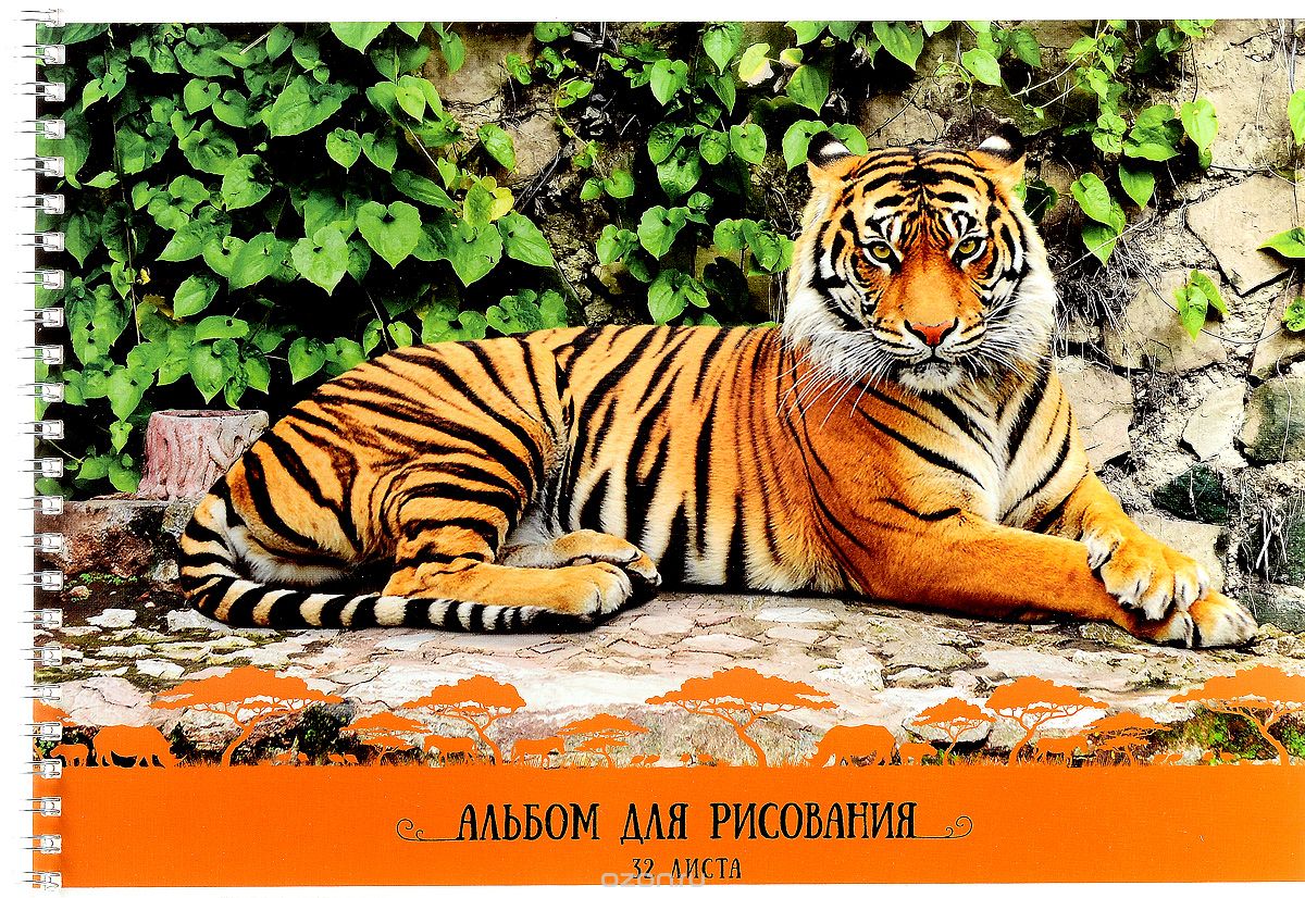 ArtSpace Альбом для рисования Тигры 32 листа