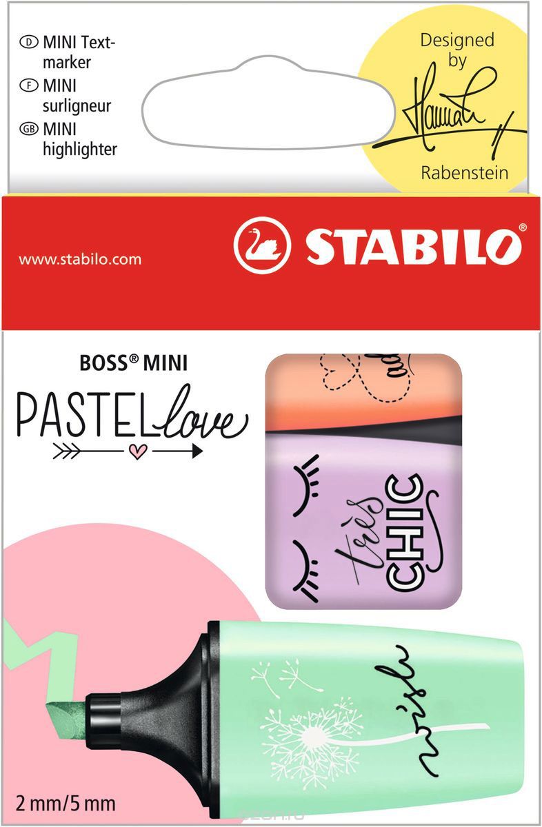 STABILO   Boss Mini Pastel Love 3  07/03-47